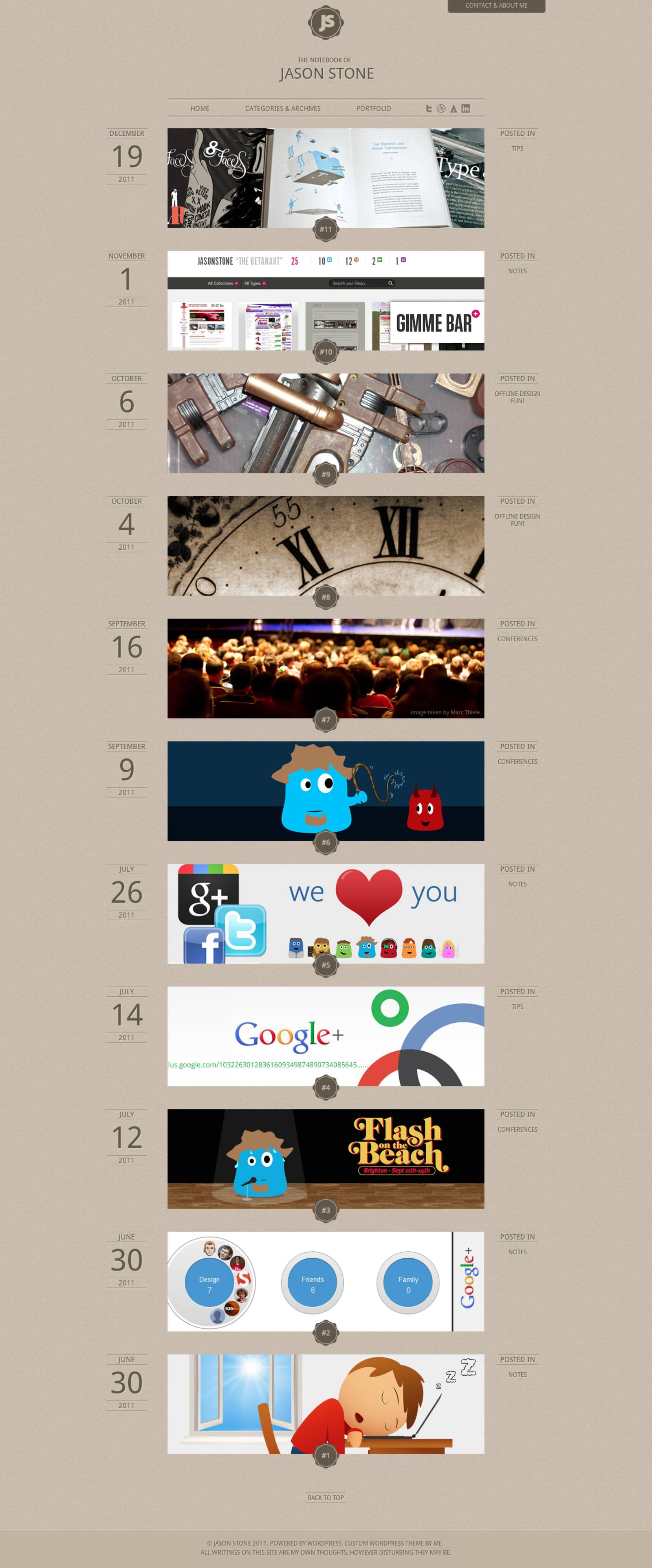 The notebook of Jason Stone